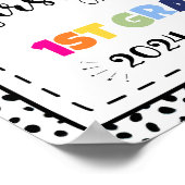 Eerste dag van 1e klas foto prop teken poster (Hoek)