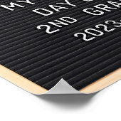 Eerste dag van 2e klas teken Eerste dag van de sch Poster (Hoek)