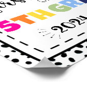 Eerste dag van 5e klas foto prop teken poster (Hoek)