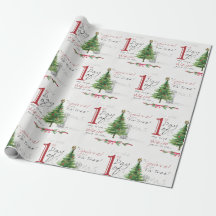 EERSTE DAG VAN CHRISTMAS WEIMS WRAPPINGPAPIER
