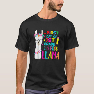 Eerste Dag Van De 1e Klas Leraar Geen Probleem Lam T-shirt