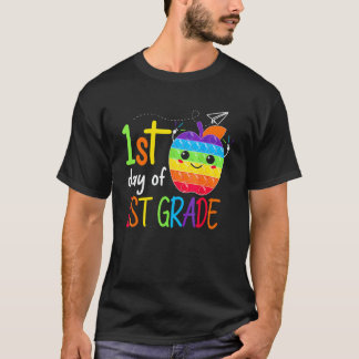 Eerste dag van de 1e klas leraressen jongens terug t-shirt