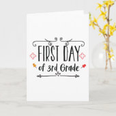 Eerste dag van de 3e klas kaart (Gele Bloem)