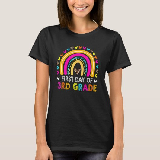 Eerste dag van de 3e klas terug naar school Leopar T-shirt (Voorkant)