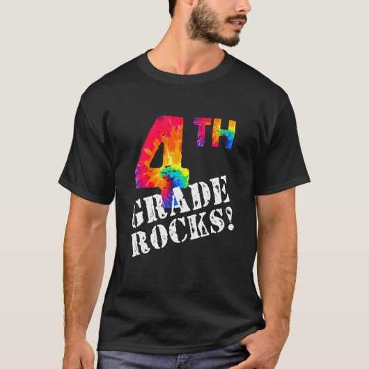 Eerste dag van de 4e graad zet de kleurstof terug t-shirt (Voorkant)