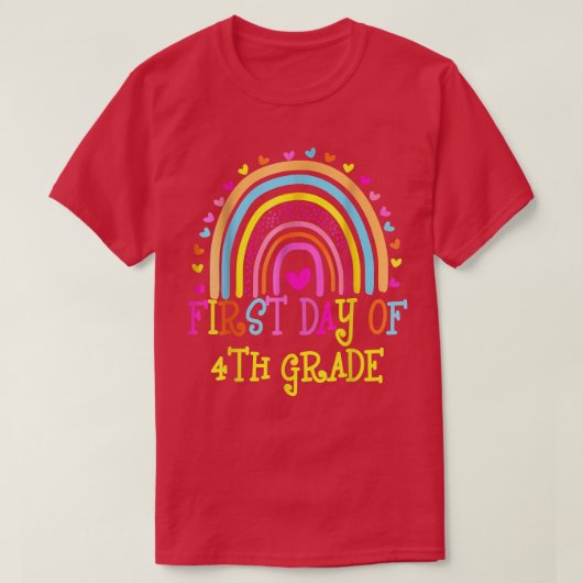 Eerste dag van de 4e graadregenboogleraar Hallo vi T-shirt (Design voorkant)