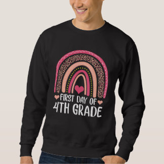 Eerste dag van de 4e klas Boho regenboog Trui