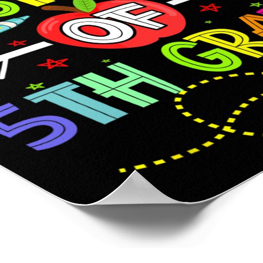 Eerste dag van de 5e graad leraar Terug naar schoo Poster (Hoek)