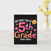 Eerste dag van de 5e klas 2025-2026, terug naar sc kaart (Gele Bloem)