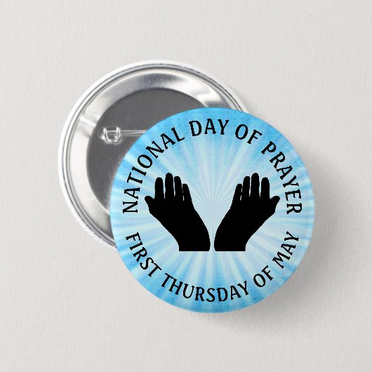 Eerste dag van de Button van de religieuze feestda (Voorkant /achterkant)