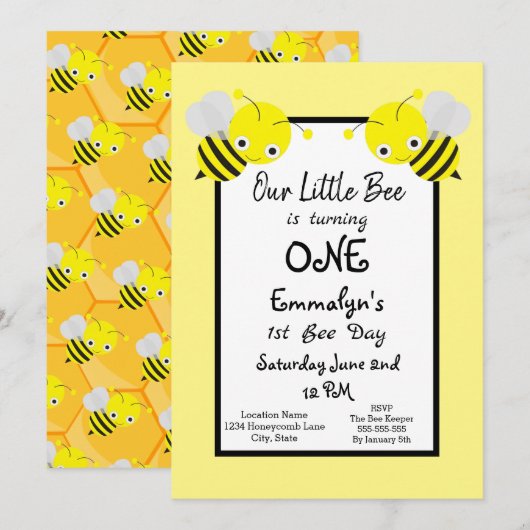 Eerste dag van de dag van geboorte kaart (Voorkant / Achterkant)