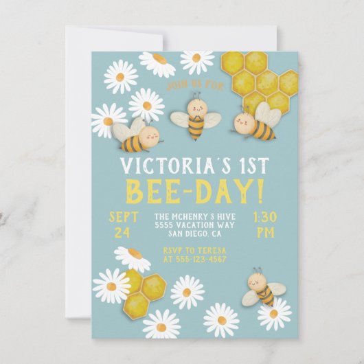 Eerste dag van de dag van geboorte kaart (Voorkant)