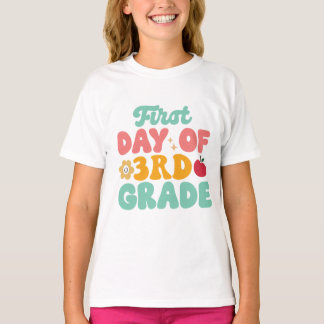 Eerste dag van de derde klas school T-shirt