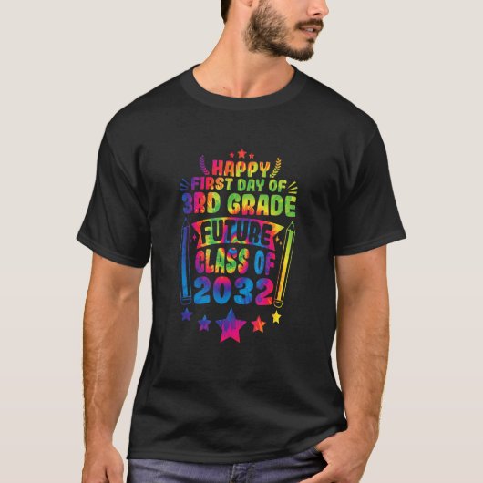 Eerste dag van de derde klasse van 2032 terug naar t-shirt (Voorkant)