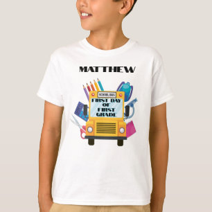 Eerste dag van de eerste graad gepersonaliseerd t-shirt