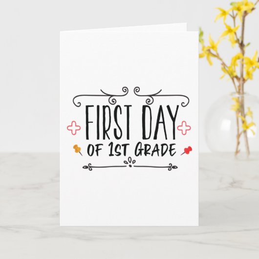 Eerste dag van de eerste graad kaart (Gele Bloem)