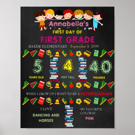 Eerste dag van de eerste GRADEMISTEUR, zwart en kl Poster (Voorkant)