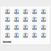 Eerste dag van de eerste klas ronde sticker (Vel)