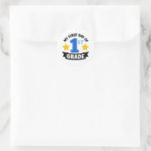 Eerste dag van de eerste klas ronde sticker (Tas)