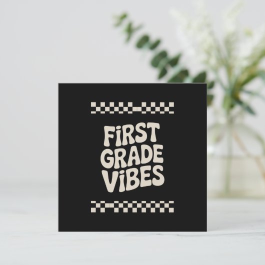 Eerste Dag van de Eerste Klas Sfeer Terug naar Sch Kaart (Staand voorkant)