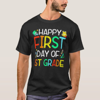 Eerste dag van de eerste klas welkom gelukkig 1e k t-shirt