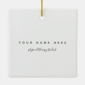 Eerste dag van de Fysieke Behandeling van Klassen  Keramisch Ornament (Achterkant)