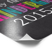 Eerste dag van de gebarentafdruk voor kindergarten foto afdruk (Hoek)