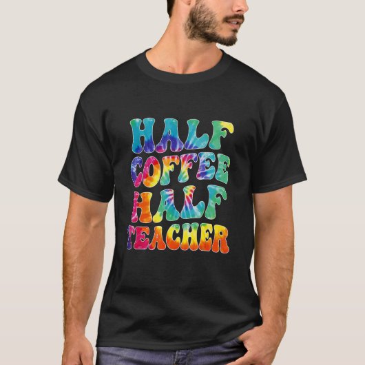 Eerste dag van de halve schoolkoffie t-shirt (Voorkant)