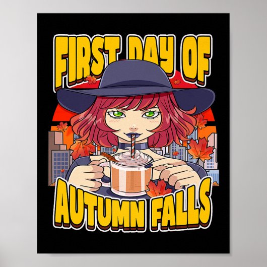 Eerste Dag Van De Herfst Valt September Herfst Equ Poster (Voorkant)