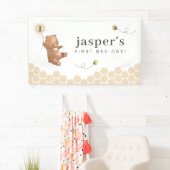 Eerste dag van de honingbijendag Beer Spandoek (Insitu)