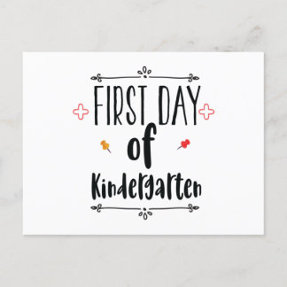Eerste dag van de Kindergarten Briefkaart