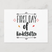 Eerste dag van de Kindergarten Briefkaart (Voorkant)