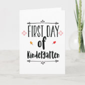 Eerste dag van de Kindergarten Kaart (Voorkant)