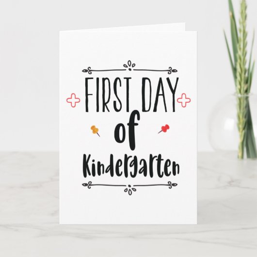 Eerste dag van de Kindergarten Kaart (Voorkant)
