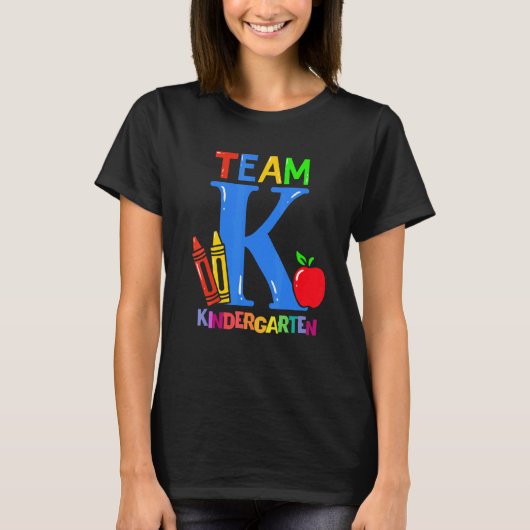 Eerste dag van de Kindergarten Prek Squad Team Kin T-shirt (Voorkant)