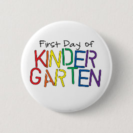 Eerste dag van de Kindergarten Ronde Button 5,7 Cm