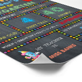 Eerste dag van de Kindergarten Sign BOY, Chalkboar Poster (Hoek)