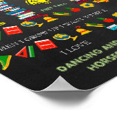 Eerste dag van de Kindergarten Sign GIRL, Black & Poster (Hoek)