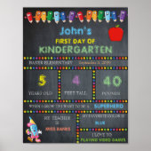 Eerste dag van de Kindergartengebarentaal, bord Poster (Voorkant)