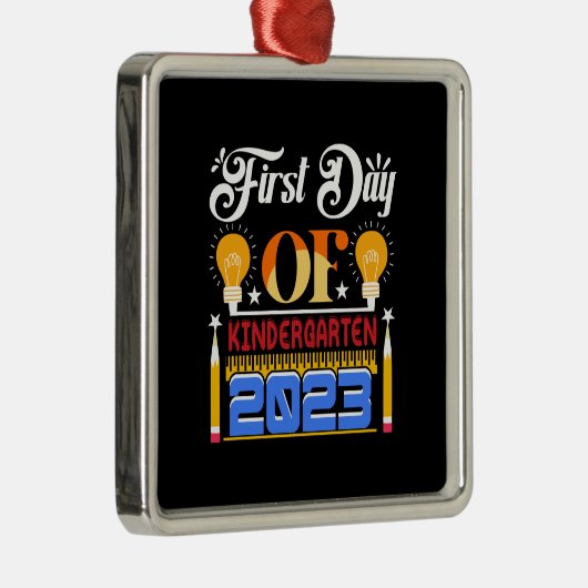 Eerste dag van de kindertuin 2023 metalen ornament (Rechts)