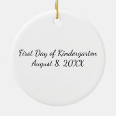 Eerste dag van de Kindertuin, Cartoon Owl op een T Keramisch Ornament (Achterkant)