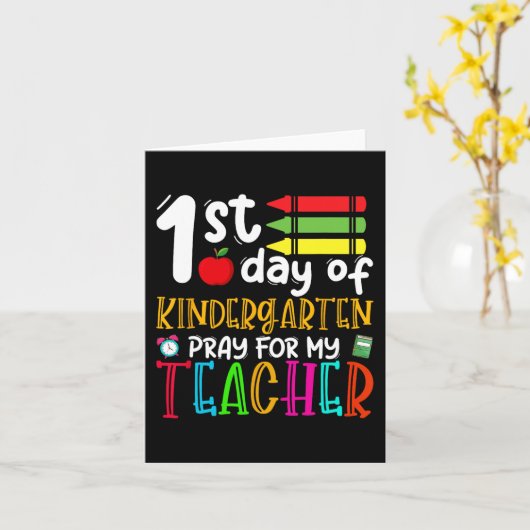 Eerste dag van de kindertuin voor mijn leraar teru kaart (Gele Bloem)