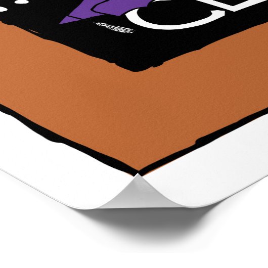 Eerste dag van de klas Tekens Student Art - Paarse Poster (Hoek)