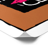 Eerste dag van de klas Tekens Student Art - Roze Poster (Hoek)