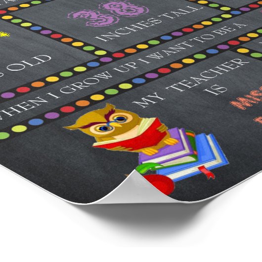 Eerste dag van de kleutergebarentaal, karton poster (Hoek)