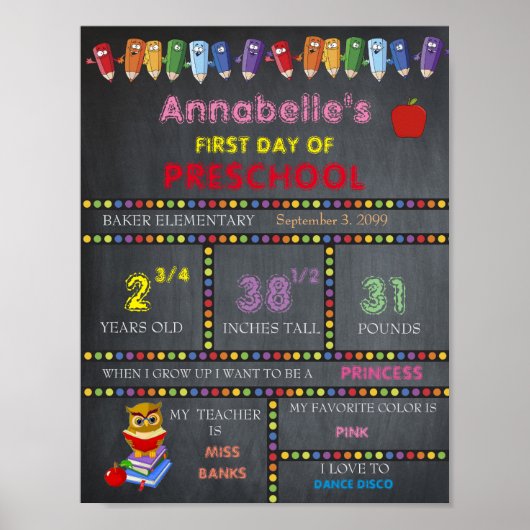 Eerste dag van de kleutergebarentaal, karton poster (Voorkant)