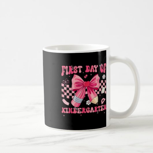 Eerste dag van de kleuterschool Coquette strik pot Koffiemok (Rechts)