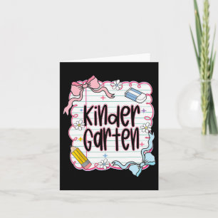 Eerste dag van de kleuterschool Coquette strik voo Kaart