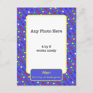 Eerste dag van de kleuterschool Foto Briefkaart