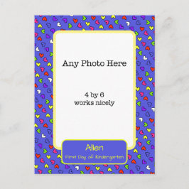 Eerste dag van de kleuterschool Foto Briefkaart